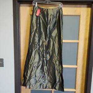 Black Maxi A-Line Shiny Skirt